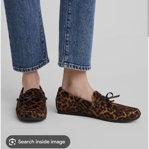 The Meadow Whipstiched Driver In Leopard Print Size 9.5